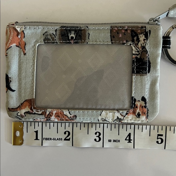 Vera Bradley Zip ID Case Credit Card Key Chain Dog Show - Picture 4 of 5